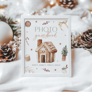 Christmas Photo Guestbook Table Sign
