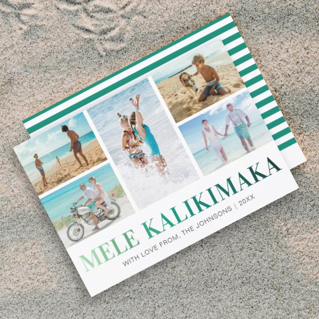 Christmas Photo Hawaii Mele Kalikimaka Holiday Card (Creator Uploaded)