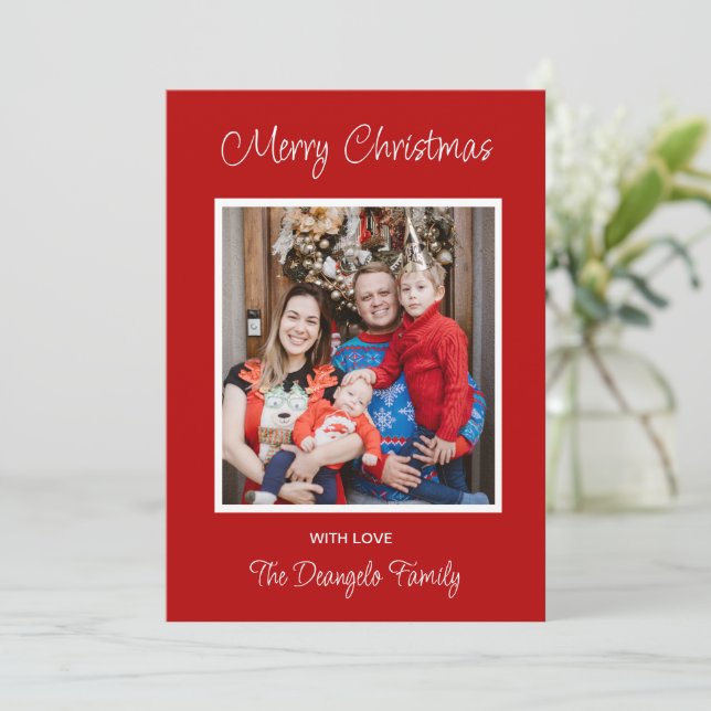 Christmas Photo Holiday Card (Standing Front)