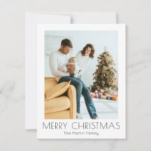 Christmas Photo Minimal Modern Simple Holiday Card