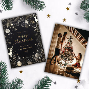 Christmas Photo Modern Elegant Holiday Card