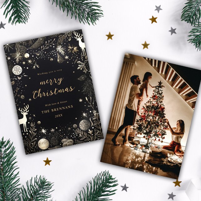 Christmas Photo Modern Elegant Holiday Card (Merry Christmas Photo Holiday Card)