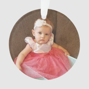 Christmas Photo, Name and Year Ornament Keepsake