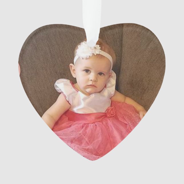 Christmas Photo, Name and Year Ornament Keepsake (Front)