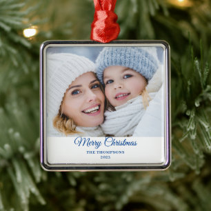 Christmas Photo Name Ornament