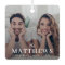 Christmas Photo Ornament | Modern Couple Name