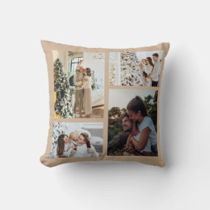 Christmas Photo Ornament, Photo Collage Christmas  Cushion