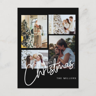 Christmas Photo Ornament, Photo Collage Christmas Postcard