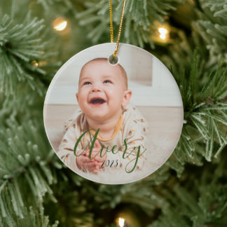 Christmas Photo Ornament with custom messages