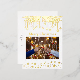 Christmas Photo Postcard, Foil Postcard