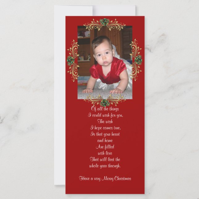 Christmas Photo Rack Card (Front)