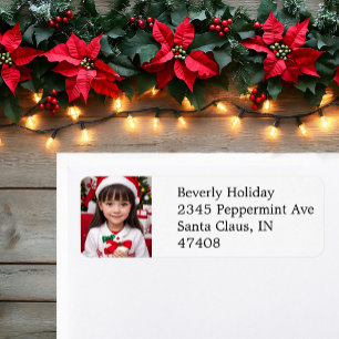 Christmas Photo Return Address Label