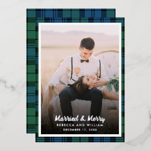 Christmas Photo Rustic Plaid Campbell Tartan
