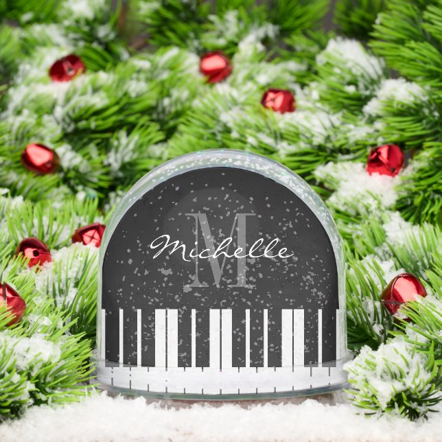 Christmas photo snow globe for piano player (Christmas)