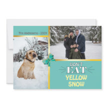 Christmas Photo Template Don't Eat Yellow Snow