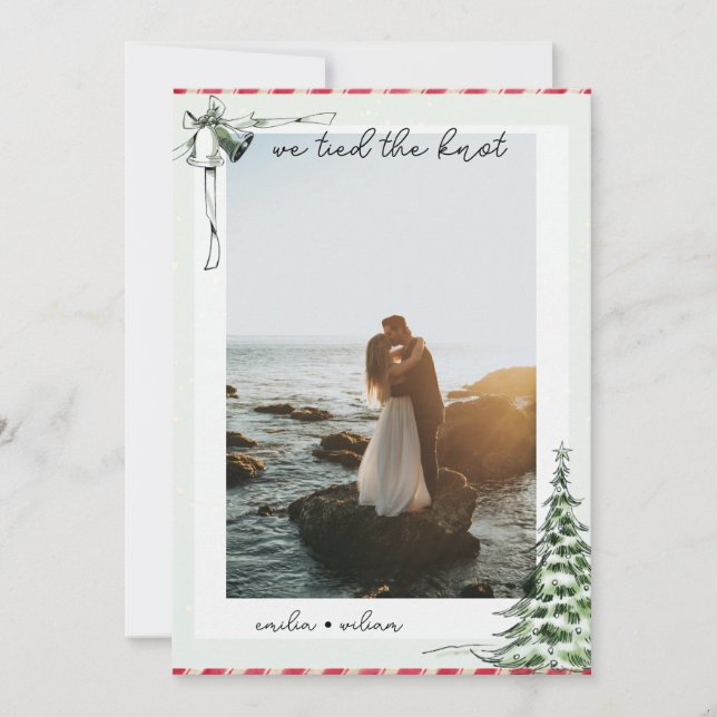 Christmas Photo Wedding Elopement Announcement (Front)