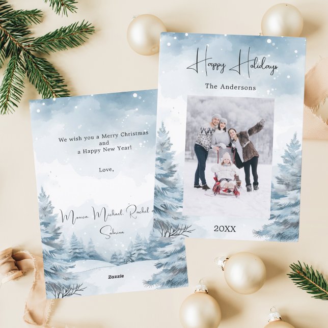 Christmas photo winter landscape holiday card (Creator Uploaded)