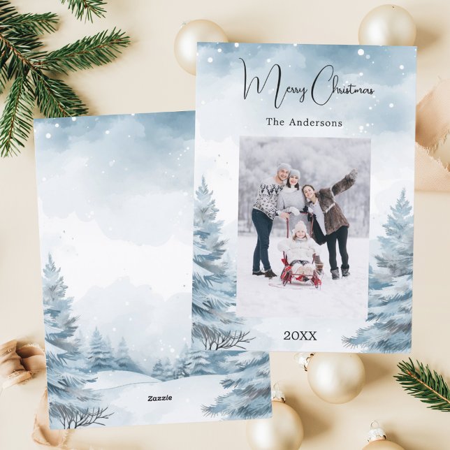 Christmas photo winter landscape holiday card (Creator Uploaded)