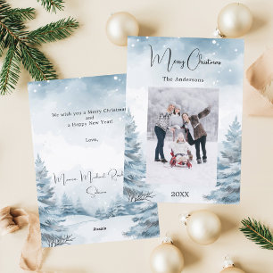 Christmas photo winter snow holiday card