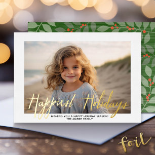 Christmas Photo - with Script Happiest Holidays