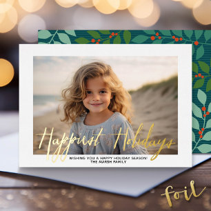 Christmas Photo - with Script Happiest Holidays