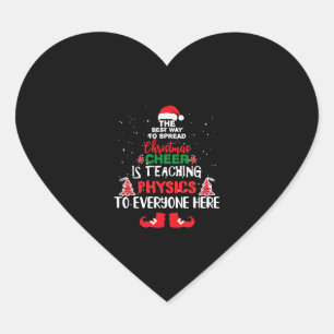 Christmas Physics Teachers , Christmas Teacher Heart Sticker