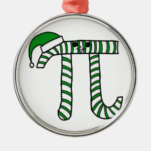 Christmas Pi Math Geek Ornament in Green