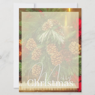 Christmas piano stationery paper holiday card