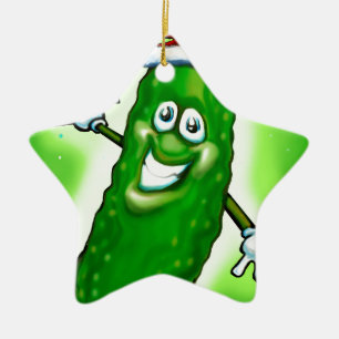 Christmas Pickle Ceramic Tree Decoration