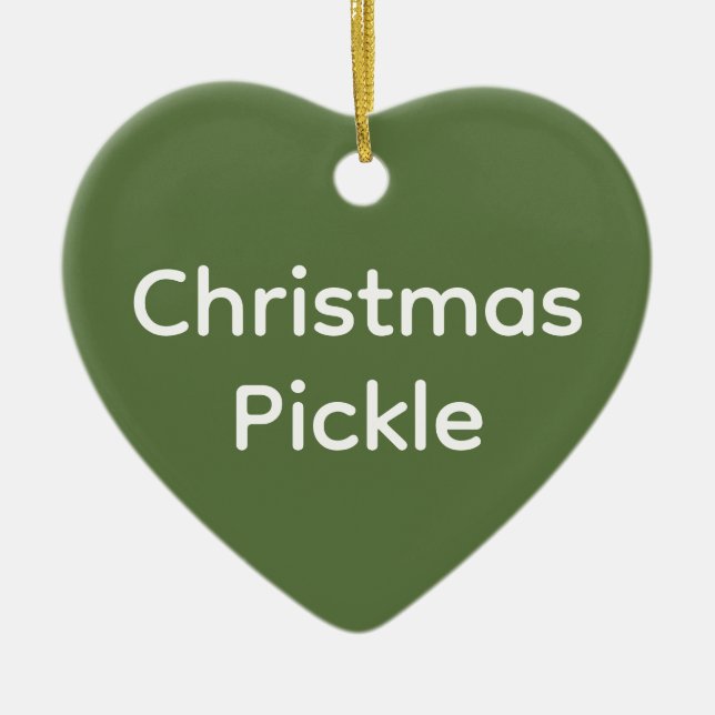 Christmas Pickle Ceramic Tree Decoration (Front)