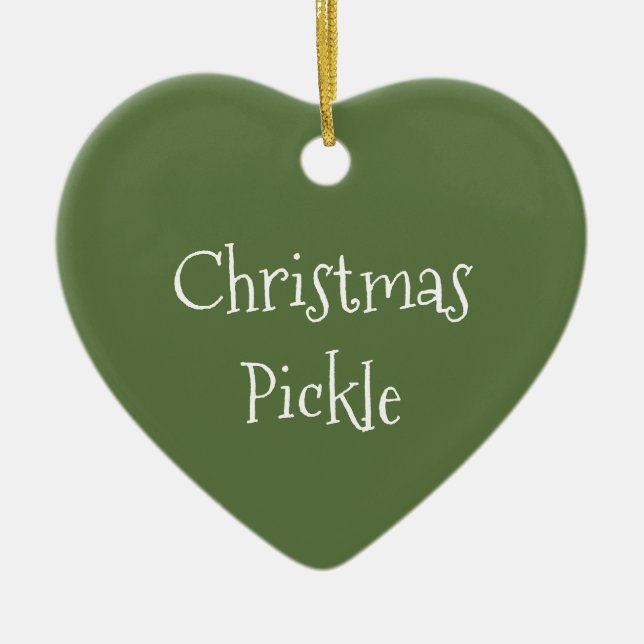Christmas Pickle Ceramic Tree Decoration (Front)