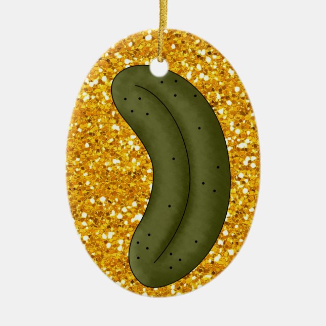 Christmas Pickle Legend Ceramic Tree Decoration (Front)