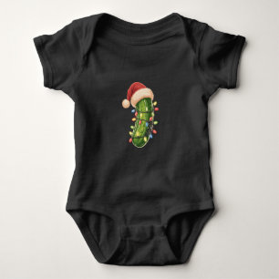 Christmas Pickle Pickle In Xmas Light Pickle Baby Bodysuit