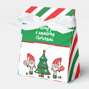 Christmas pickleball dwarfs, custom text tent favour box