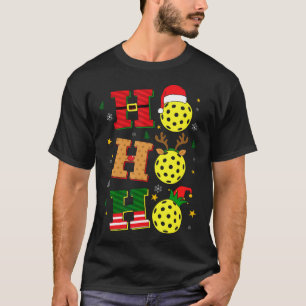 Christmas Pickleball Ho Ho Ho Paddle Sports Player T-Shirt