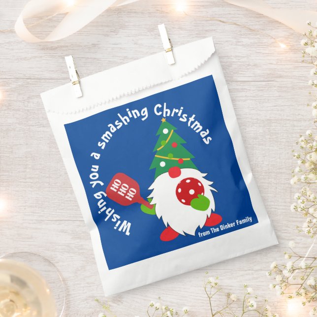 🎅Christmas pickleball Paper Favour Bags (Clipped)