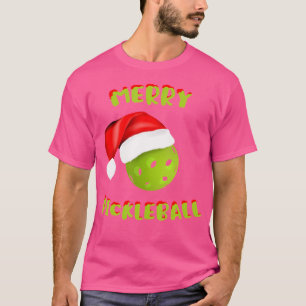 Christmas Pickleball Santa Hat Pickleball Player W T-Shirt