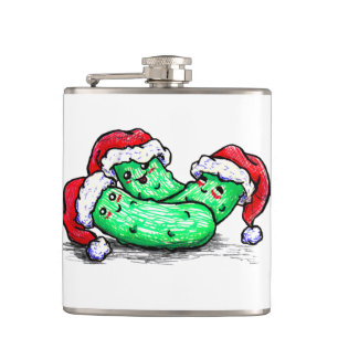 Christmas Pickles Hip Flask