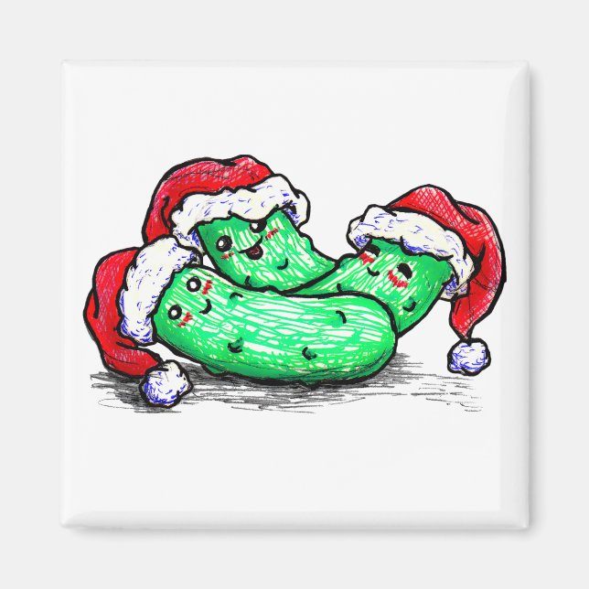 Christmas Pickles Magnet (Front)