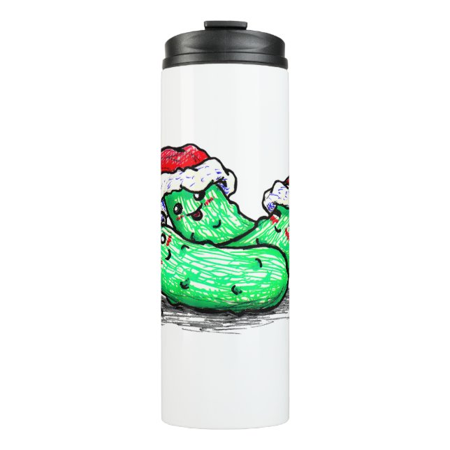 Christmas Pickles Thermal Tumbler (Front)
