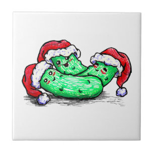 Christmas Pickles Tile