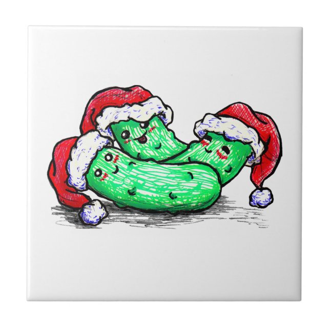 Christmas Pickles Tile (Front)