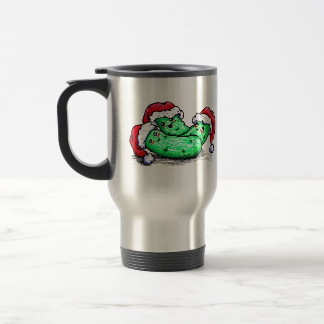 Christmas Pickles Travel Mug (Left)