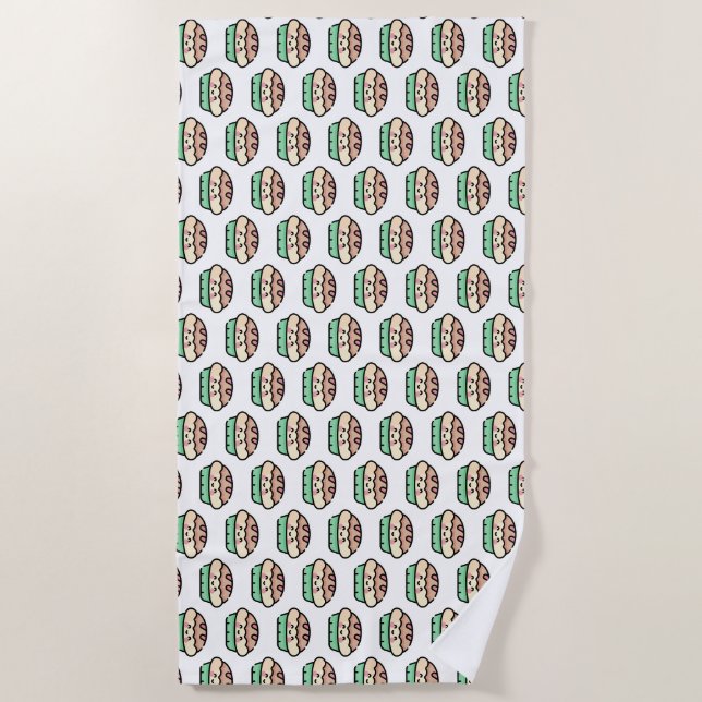 christmas pie beach towel (Front)