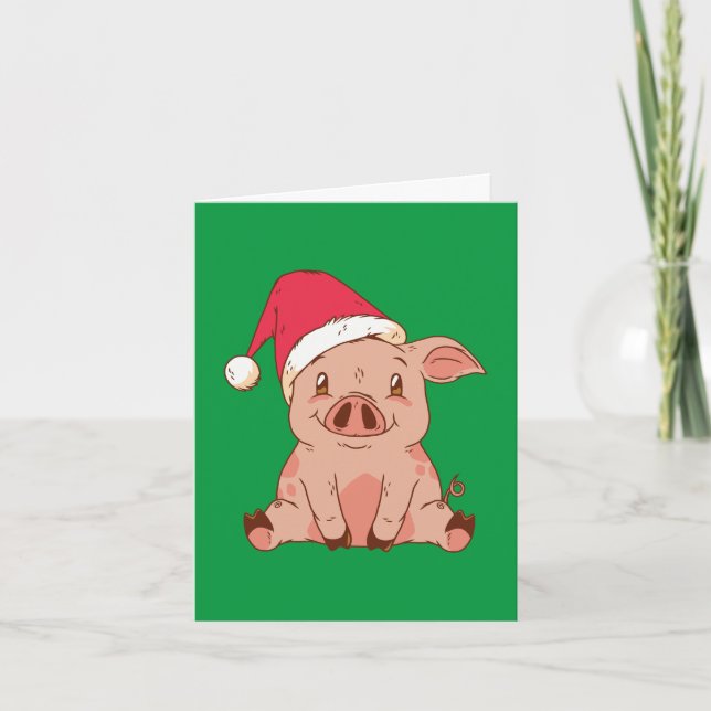 Christmas Pig Card (Front)