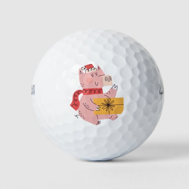 Christmas pig golf balls (Front)