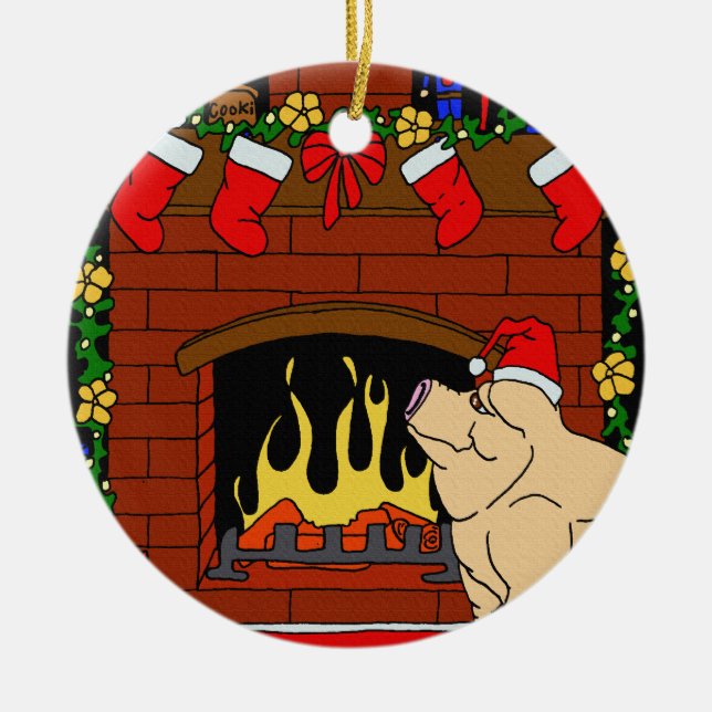 Christmas Pig Ornament (Front)