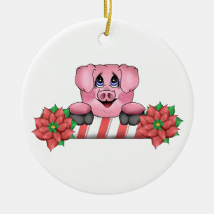 Christmas Pig Ornament