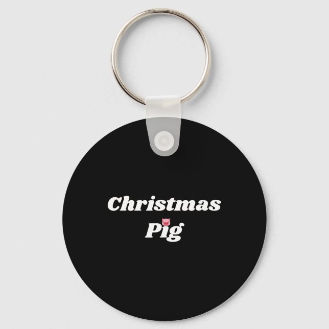 Christmas Pig - Pig And Piggy Gifts For Men And Wo Key Ring (Front)