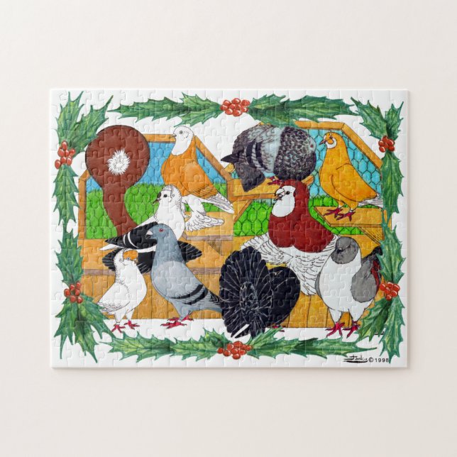 Christmas Pigeons Jigsaw Puzzle (Horizontal)